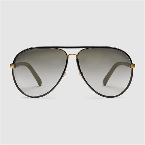 gucci sunglasses aviator black|gucci aviator sunglasses on sale.